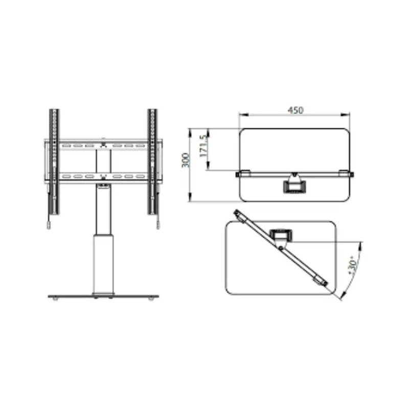 Universal TV table stand for screen sizes up to 55 inch / 140cm Digiland Outlet Store