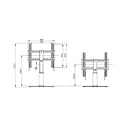 Universal TV table stand for screen sizes up to 55 inch / 140cm Digiland Outlet Store