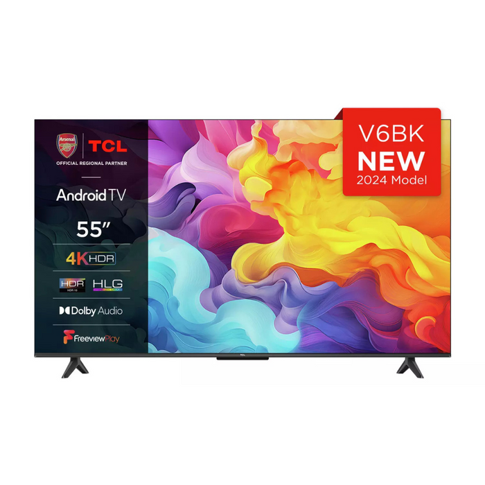 TCL 58V6BK, 58 inch, 4K UHD HDR, Frameless Android TV TCL