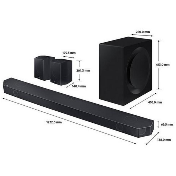 Samsung HW-Q990C 11.1.4ch Wireless Dolby Atmos Soundbar with Rear Speakers Subwoofer Samsung