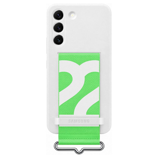 Samsung Galaxy S22 Silicone Cover with Strap White Samsung