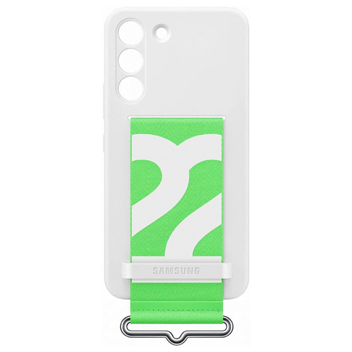 Samsung Galaxy S22 Silicone Cover with Strap White Samsung