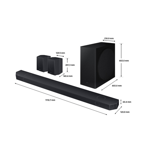 Samsung HW-Q935C 9.1.4ch Wireless Dolby Atmos Soundbar with Rear Speakers, Subwoofer and Q-Symphony Samsung