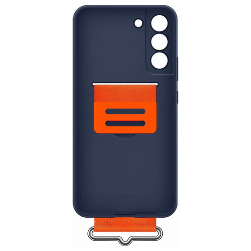 Samsung Galaxy S22 Plus Silicone Cover with Strap Navy Samsung