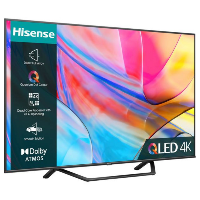 Hisense 43 Inch 43A7NQTUK Smart 4K UHD HDR QLED Freely TV