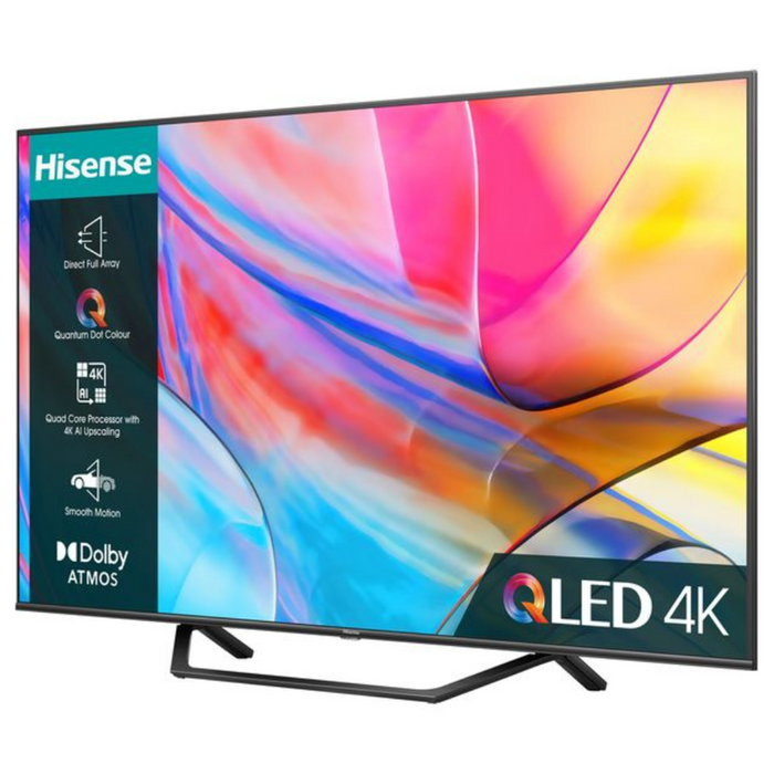 Hisense 43 Inch 43A7NQTUK Smart 4K UHD HDR QLED Freely TV