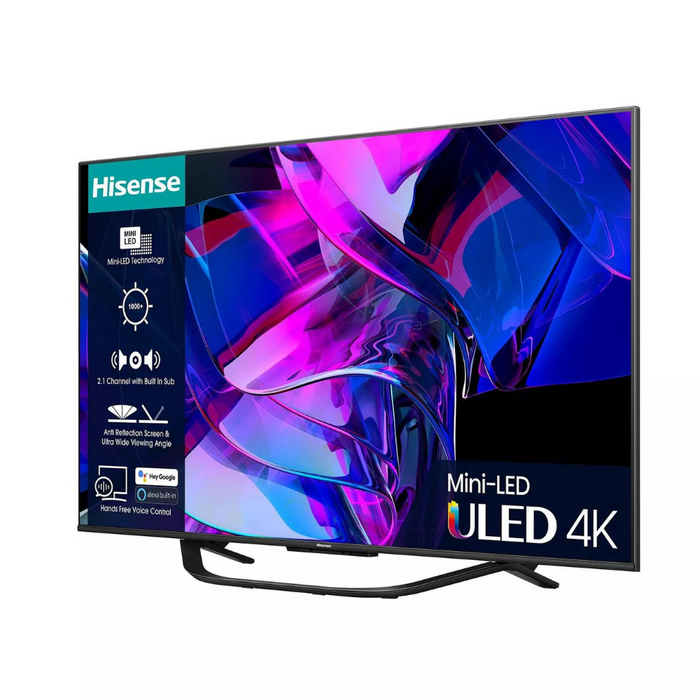 Hisense 85U7KQTUK U7K 85-inch, 4K Ultra HD HDR, Mini-LED, Smart TV Hisense