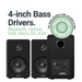 Majority D40 Bookshelf Monitor Speakers Majority