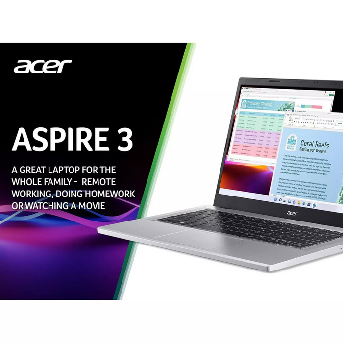 Acer Aspire 3 Laptop - 14in FHD, AMD Ryzen 5, 8GB RAM, 256GB SSD Acer