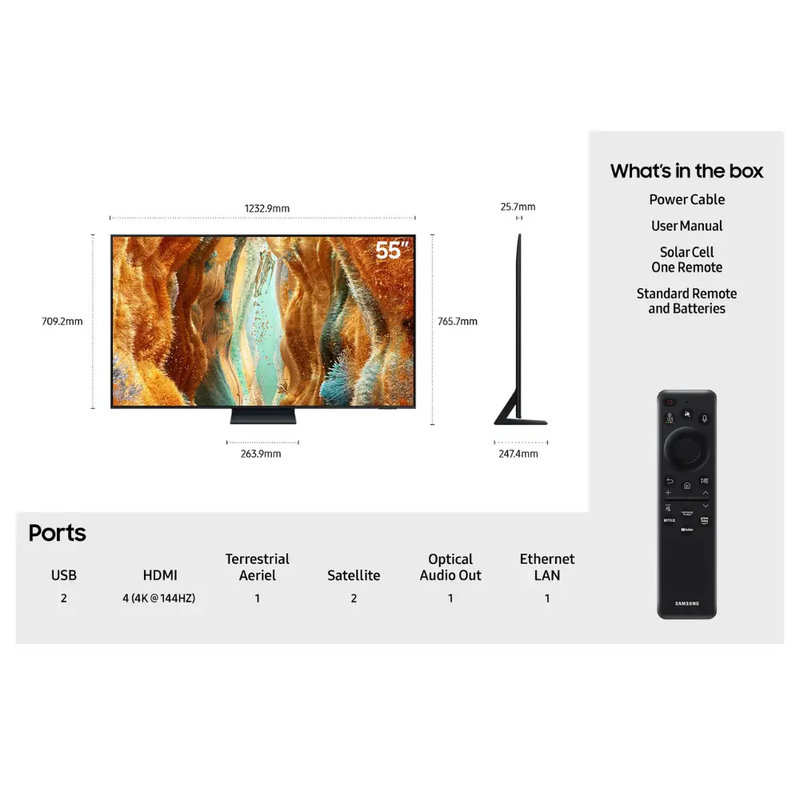 Samsung 55" Neo QLED QN73F 4K Vision AI Smart TV (2025) QE55QN73FATXXU