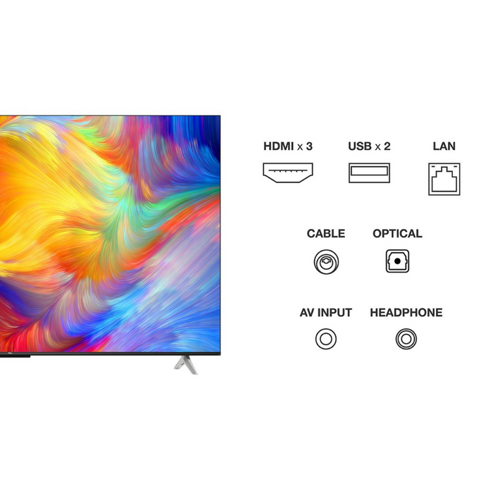 TCL 65P638K, 65 inch, 4K UHD HDR, Frameless Android TV TCL