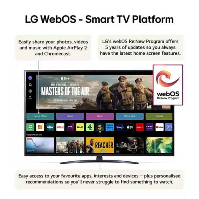 LG 50UT81006LA 50 inch LED 4K HDR Smart TV