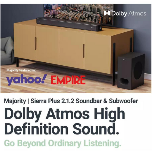 Majority Sierra Plus 2.1.2Ch Dolby Atmos Sound bar With Sub Majority
