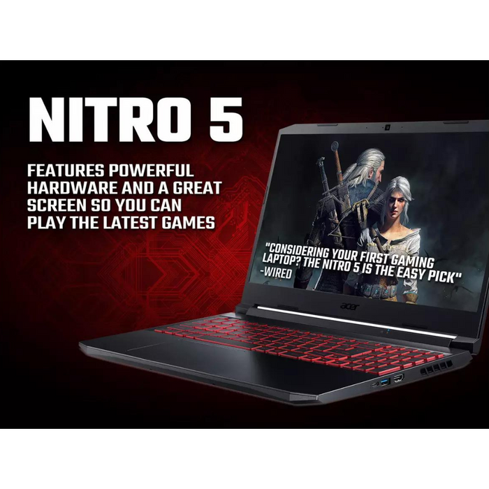 Acer Nitro 5 Gaming Laptop - 15.6in FHD 144Hz, GeForce RTX 3050, Intel Core i5, 16GB RAM, 512GB SSD Acer