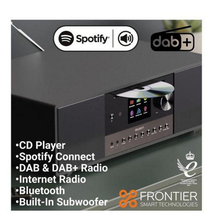 Majority Quadriga CD Music System with Internet DAB and FM Radio Digiland Outlet Store