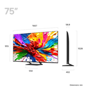 75 inch LG QNED evo AI QNED93 MiniLED 4K Smart TV 75QNED93A6A.AEKQ LG