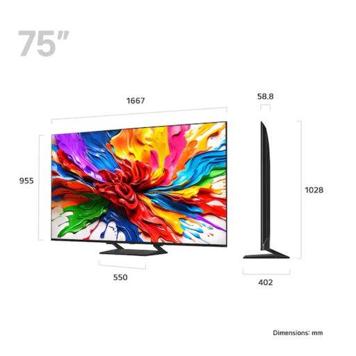 75 inch LG QNED evo AI QNED93 MiniLED 4K Smart TV 75QNED93A6A.AEKQ LG
