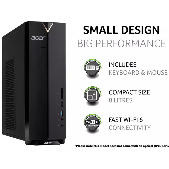 Acer XC-840 Tower Desktop PC - Intel Pentium, 8GB RAM, 1TB HDD Acer