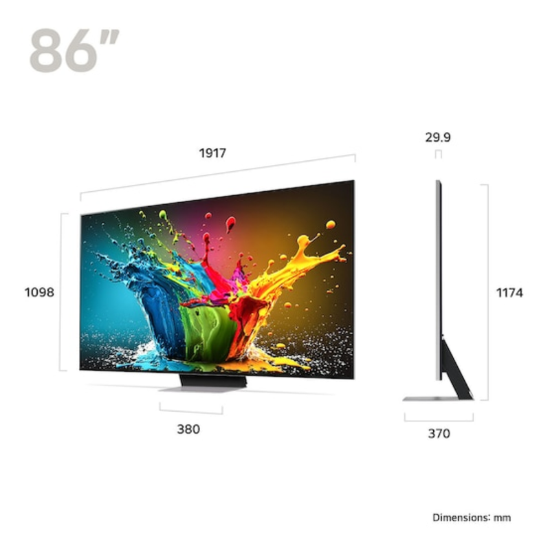 86 inch LG QNED MiniLED AI QNED99 8K Smart TV 86QNED99T9B.AEK LG