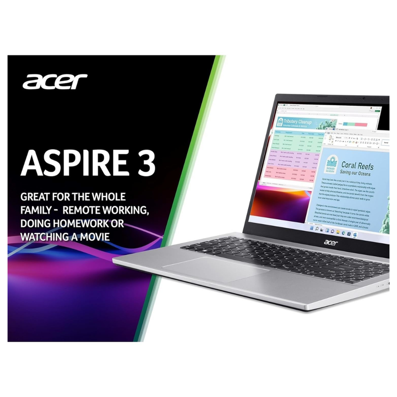 ACER LAPTOP ASPIRE 3 15.6 8GB 1TB SSD SILVER Acer