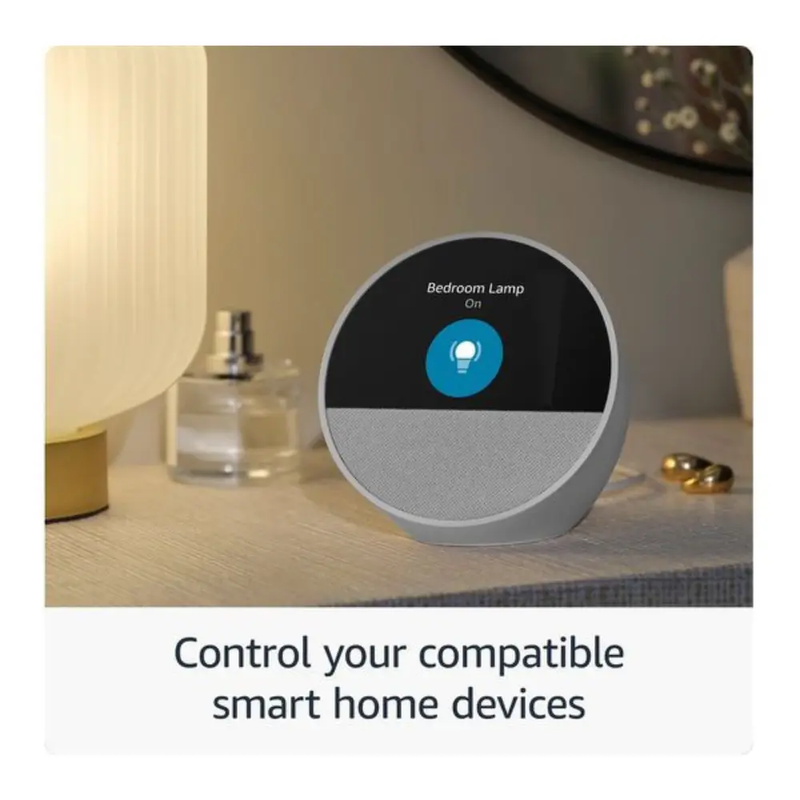 AMAZON Echo Spot Smart Alarm Clock with Alexa - Black