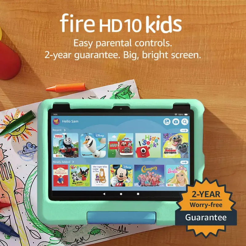 AMAZON FIRE HD 10 KIDS 3+ 32GB GREEN CASE