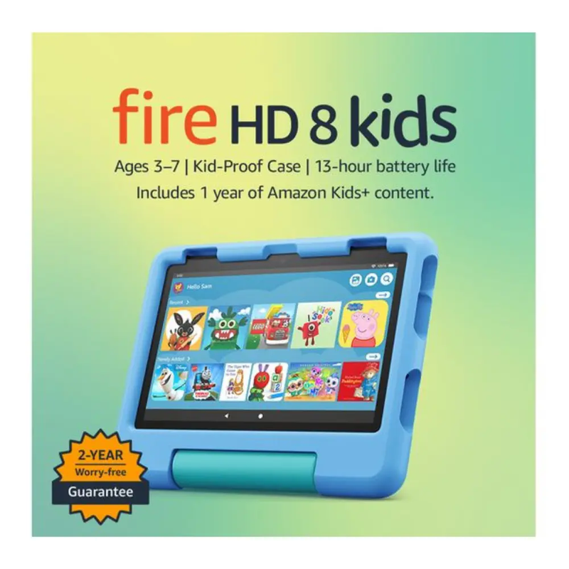AMAZON Fire HD 8" Kids (ages 3-7) Tablet - 32 GB, Blue
