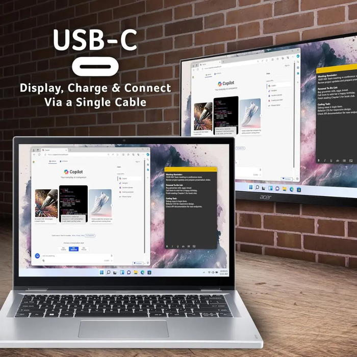 Acer Aspire 3 Spin A3SP14-31T 14-inch Convertible Laptop - Silver