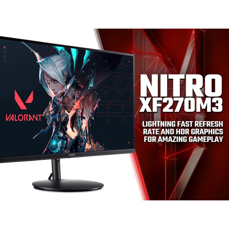 Acer Nitro XF270M3biiph 27" Full HD IPS LED 180Hz FreeSync Premium Gaming Monitor Digiland Outlet Store