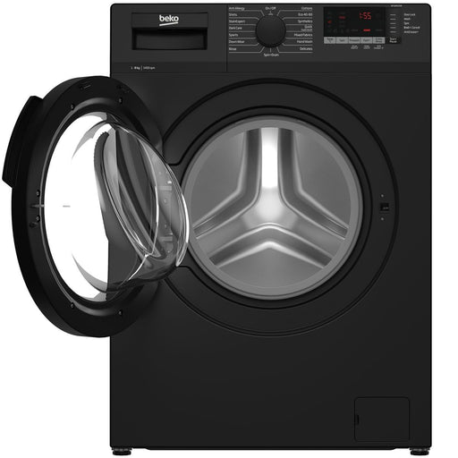 BEKO Freestanding 8kg 1400rpm Washing Machine with Quick Programme - Black Beko