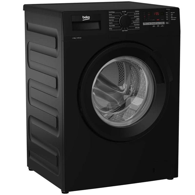 BEKO Freestanding 8kg 1400rpm Washing Machine with Quick Programme - Black Beko