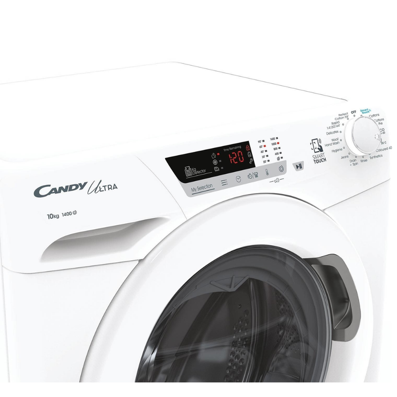 Candy Ultra HCU14102DWE/1-80 10Kg 1400 RPM Freestanding Washing Machine - White Candy