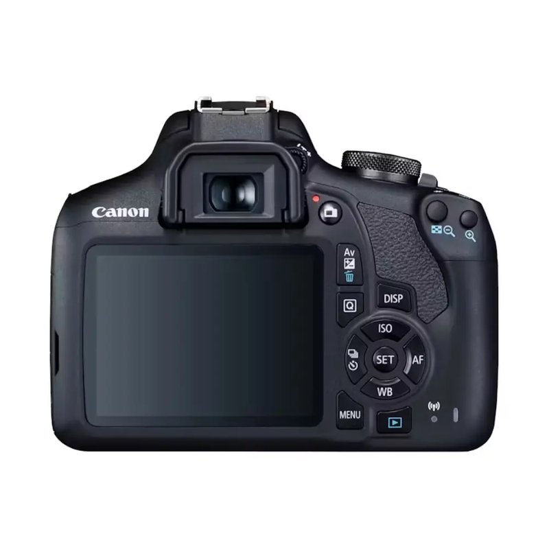 Canon EOS 2000D Camera with EF-S 18-55mm IS II Lens Shoulder Bag & SD Card | Black