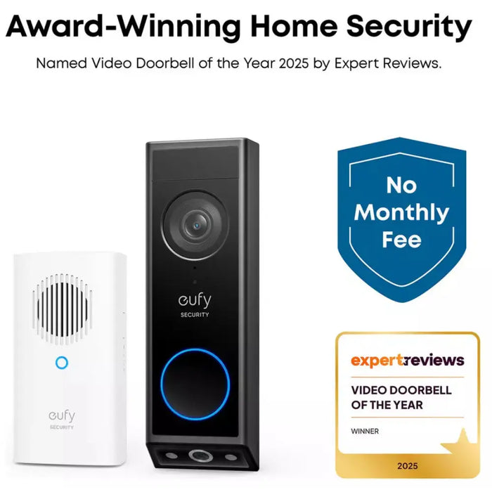 EUFY E340 2K Dual Video Doorbell with Chime