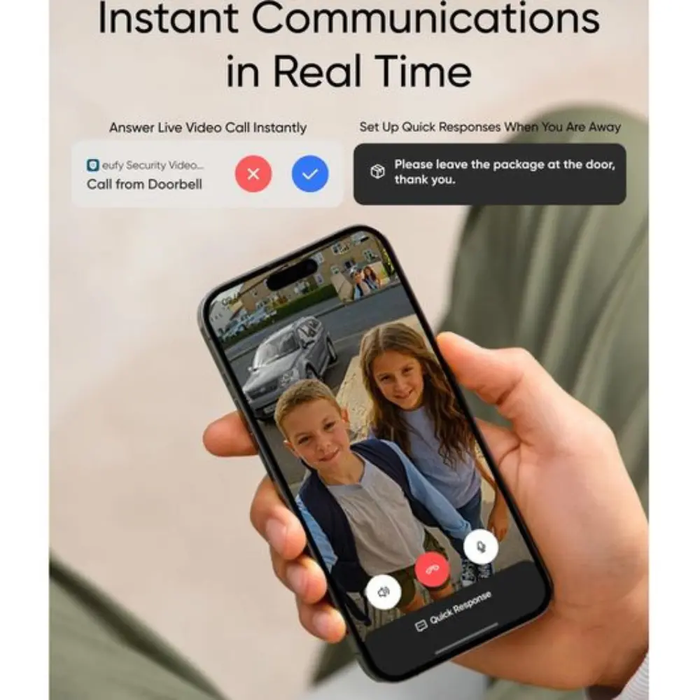 Eufy Video Doorbell C31 Smart Doorbell 2K - Black