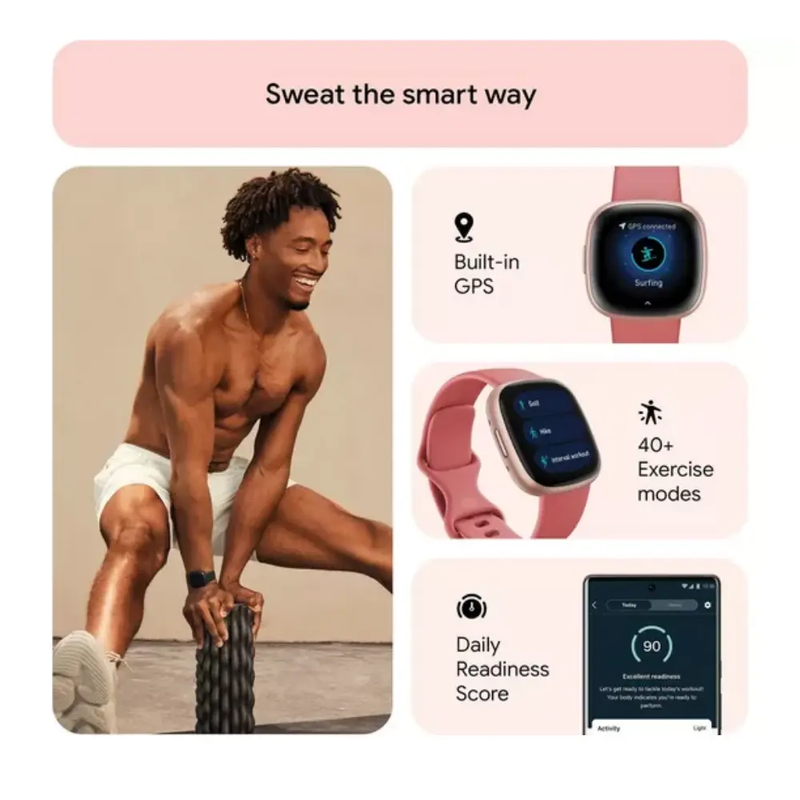 FITBIT VERSA 4 FITNESS SMARTWATCH PINK