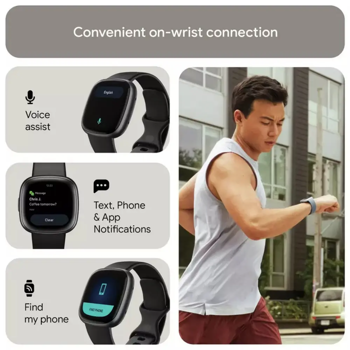 FITBIT Versa 4 Smart Watch - Black & Graphite