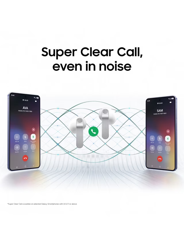 Galaxy Buds4 True Wireless Earbuds with Galaxy AI & Active Noise Cancellation - White - SM-R540NZWAEUB Samsung
