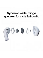 Galaxy Buds4 True Wireless Earbuds with Galaxy AI & Active Noise Cancellation - White - SM-R540NZWAEUB Samsung