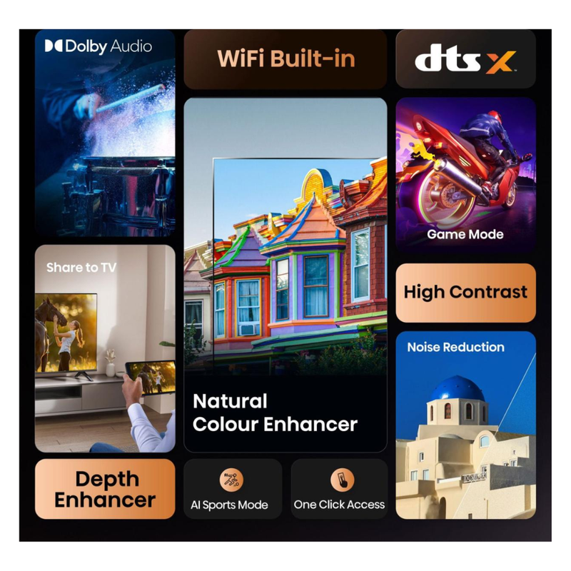 HISENSE 32 INCH FULL HD LED SMART TV 32A4QTUK Hisense