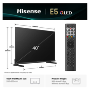 HISENSE 40 INCH SMART TV 40E5QTUK Hisense