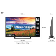 HISENSE 55A7300FTUK 55" Smart 4K Ultra HD HDR LED TV Hisense