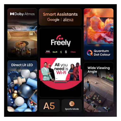 HISENSE A5Q 32" QLED Full HD HDR Smart TV with Freely - 32A5QTUK Hisense