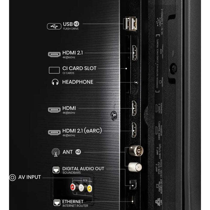 HISENSE A6Q 43" LED 4K HDR Smart TV with Freely