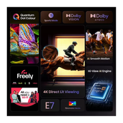 HISENSE E7Q 55" QLED 4K Smart AI TV with Freely - 55E7QTUK Hisense