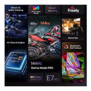 HISENSE E7Q PRO 65" QLED 4K HDR Smart TV with Freely - 65E7QTUK PRO Hisense