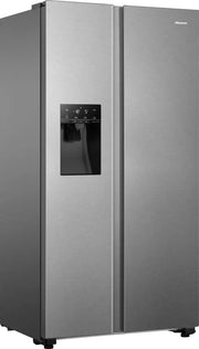 HISENSE PureFlat RS694N4TIE American-Style Fridge Freezer - Stainless Steel Hisense