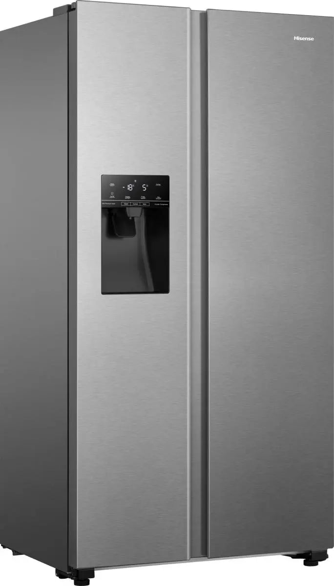 HISENSE PureFlat RS694N4TIE American-Style Fridge Freezer - Stainless Steel Hisense