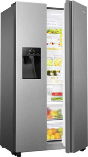 HISENSE PureFlat RS694N4TIE American-Style Fridge Freezer - Stainless Steel Hisense