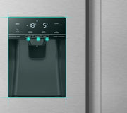 HISENSE PureFlat RS694N4TIE American-Style Fridge Freezer - Stainless Steel Hisense